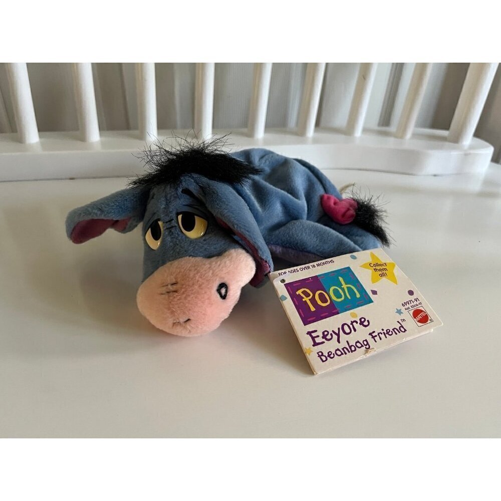 Disney Eeyore Plush Beanbag Friend Vintage NWT